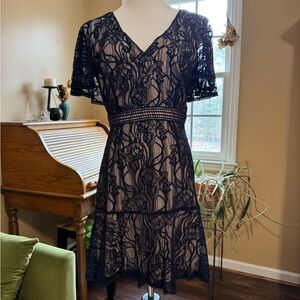ModCloth Elegant Navy Lace Dress